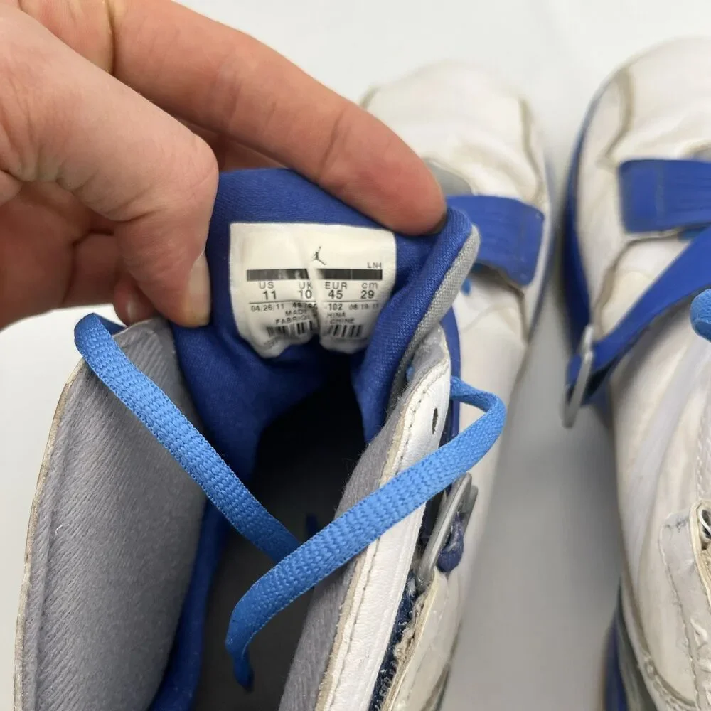 2011 Air Jordan 8.0 White University Blue used RARE Men's Size 11